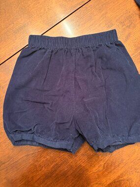 Little English Navy Corduroy Banded Shorts, Size 2T